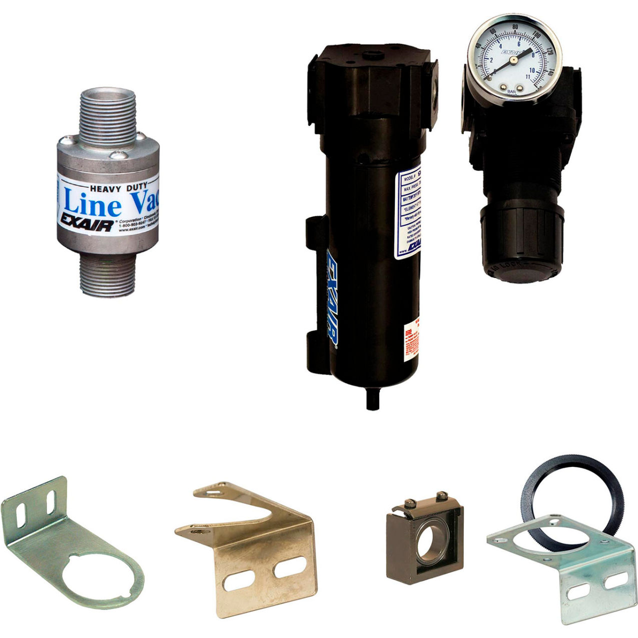 Heavy Duty Threaded Line Vac Kit, Hardened Alloy, 26 CFM, 3/4" NPT