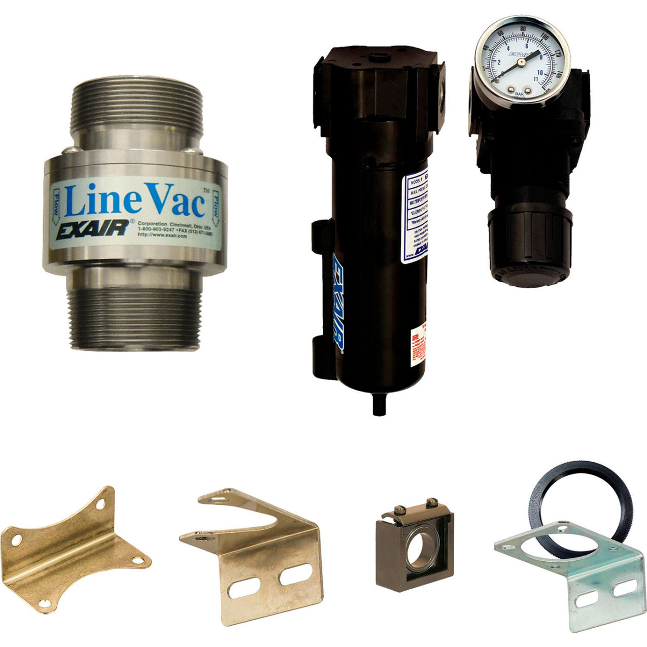 Threaded Line Vac Kit, Aluminum, 45 CFM, 2" NPT