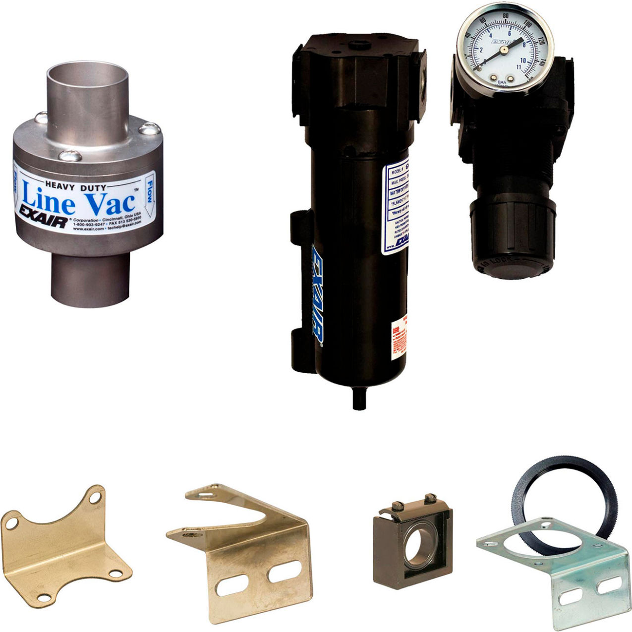 Heavy Duty Line Vac Kit, Hardened Alloy, 55 CFM, 1-1/2" Hose