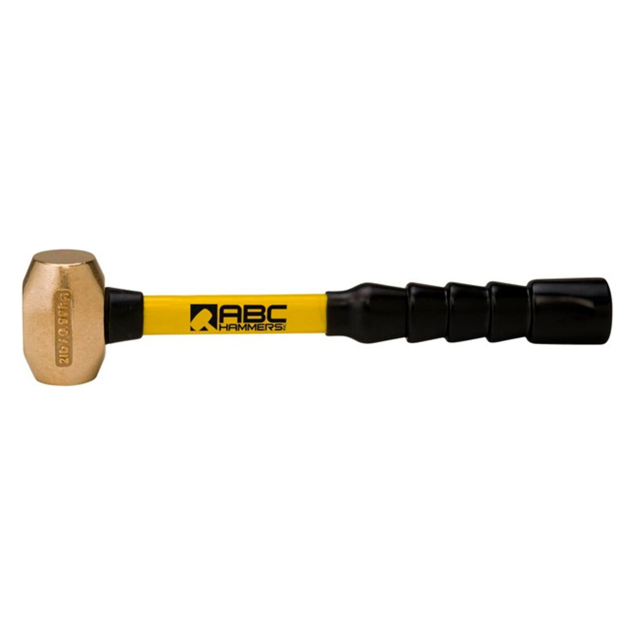 2 lb. Non-Sparking Brass Hammer, 12" Fiberglass Handle