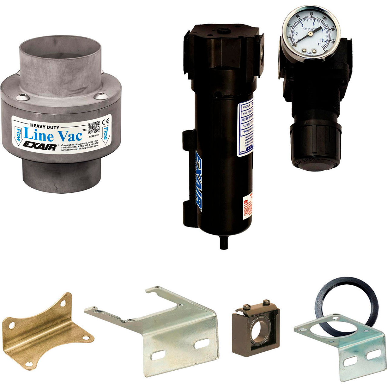 Heavy Duty Line Vac Kit, Hardened Alloy, 90 CFM, 2-1/2" Hose
