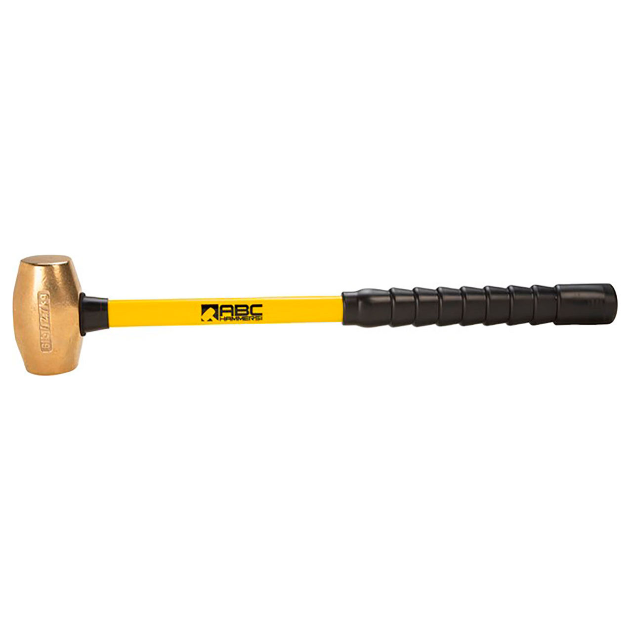 6 lb. Non-Sparking Brass Hammer, 21-1/2" Fiberglass Handle