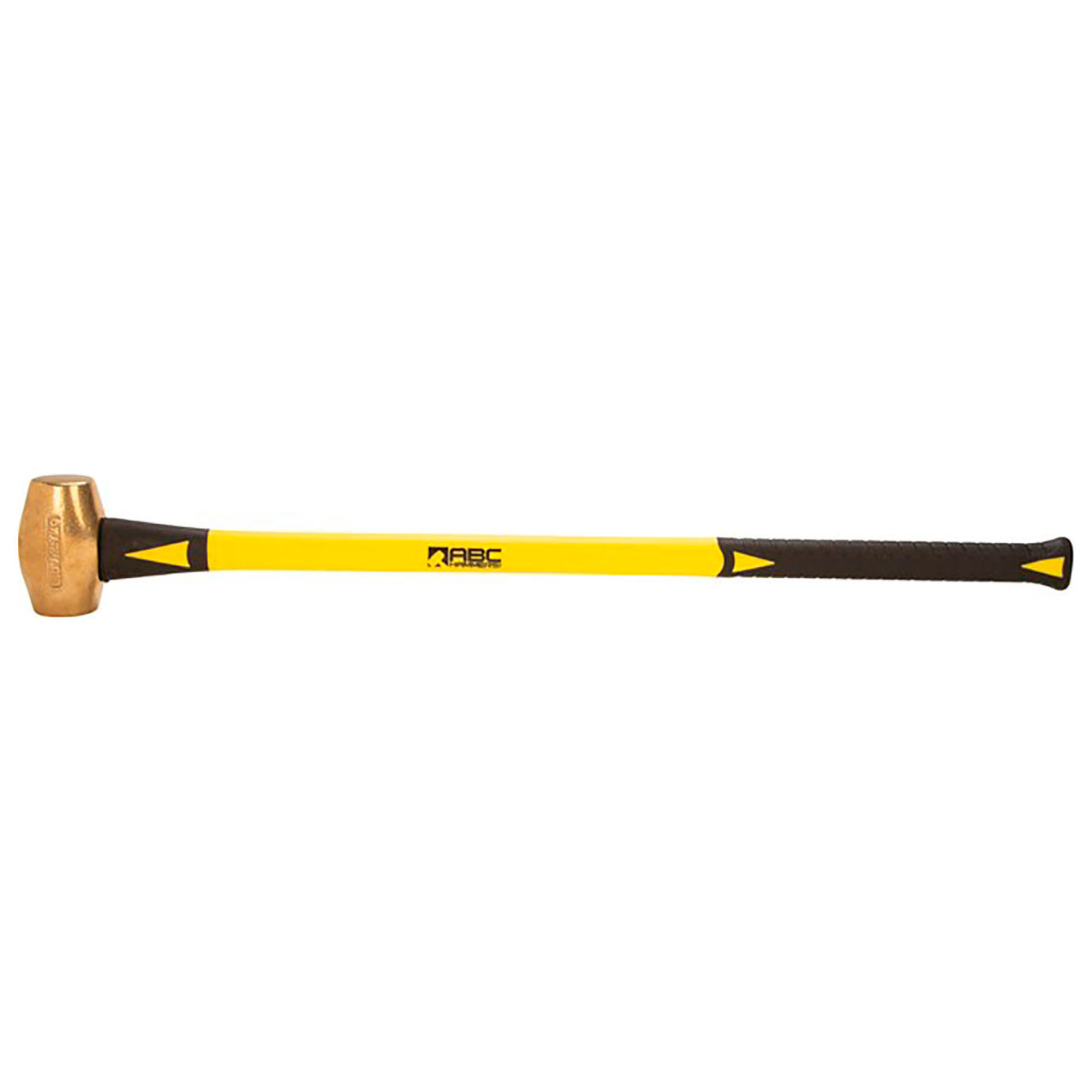 6 lb. Non-Sparking Brass Hammer, 33" Fiberglass Handle