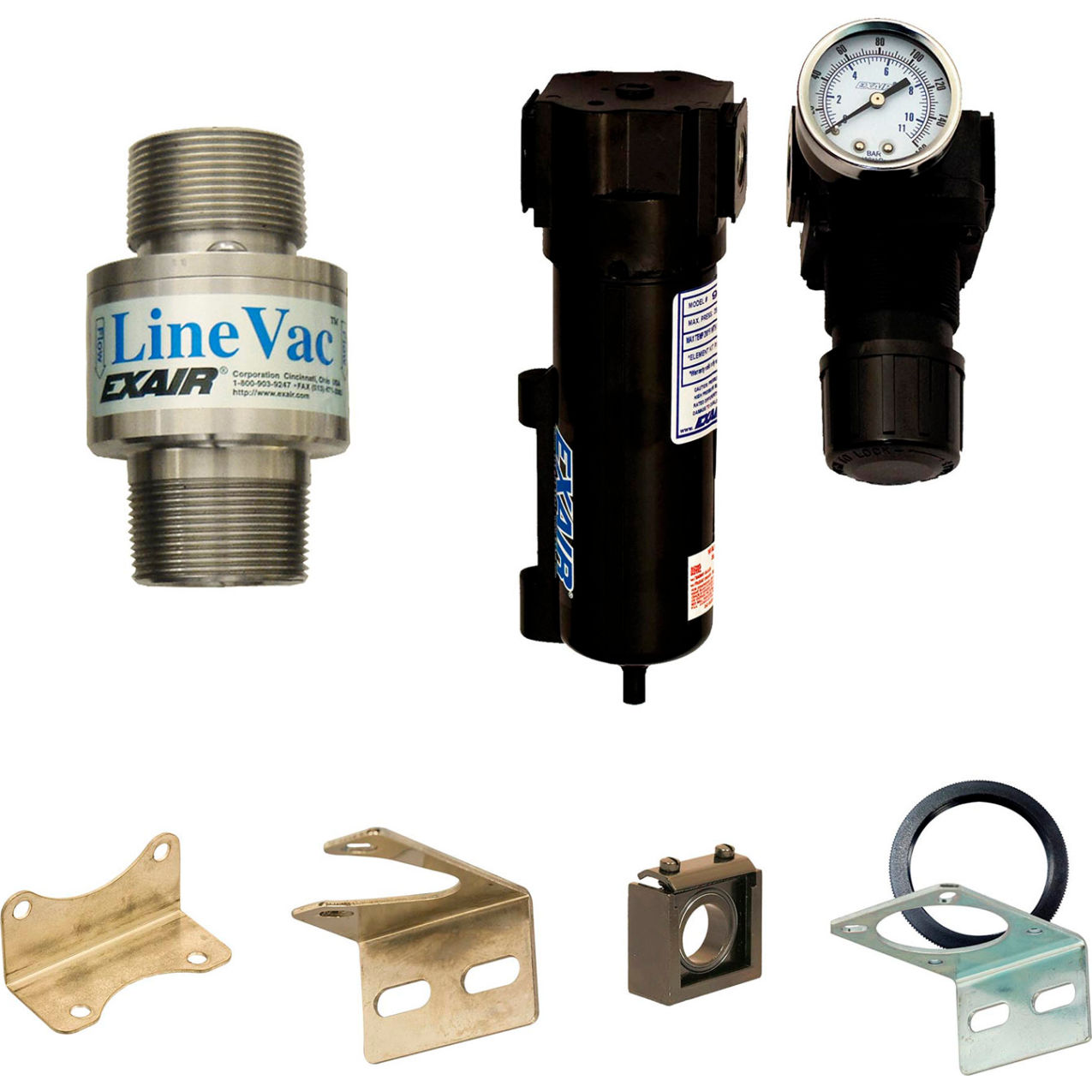 Threaded Line Vac Kit, Aluminum, 33 CFM, 1-1/2" NPT