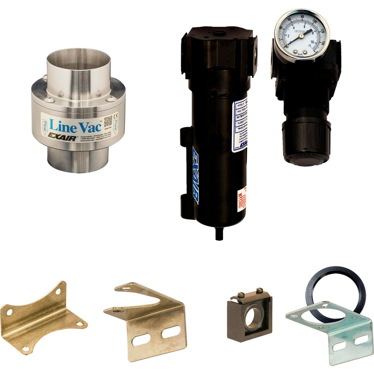 Line Vac Kit, Aluminum, 68.5 CFM, 3" Hose
