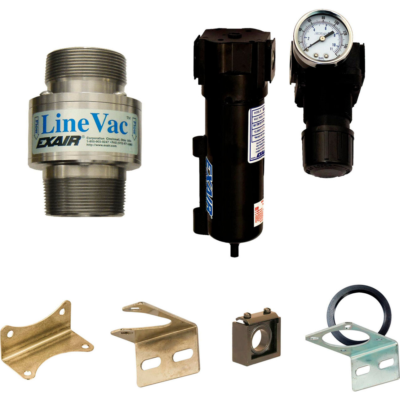 Threaded Line Vac Kit, Stainless Steel, 45 CFM, 2" NPT