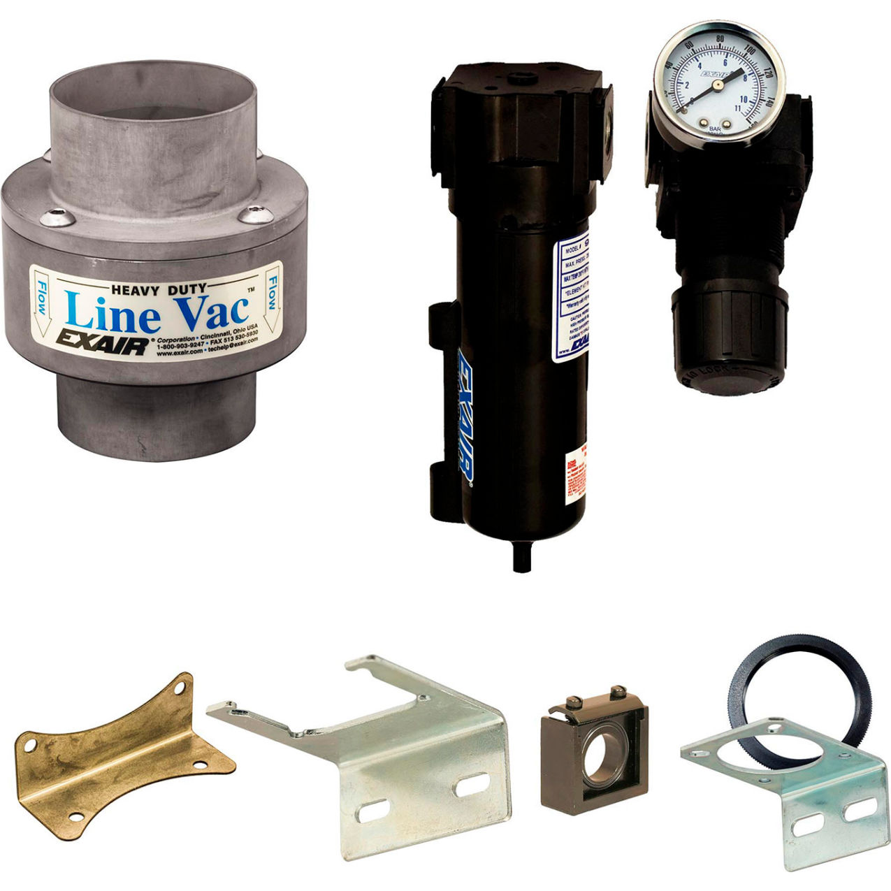 Heavy Duty Line Vac Kit, Hardened Alloy, 108 CFM, 3" Hose