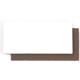 Square Scrub Doodle Scrub 5-1/4" x 10-1/2" Melamine Pad, White/Brown