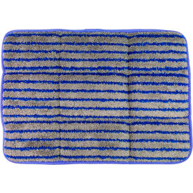 Square Scrub Pivot 20" x 14" Microfiber Cleaning Pad, Gray/Blue