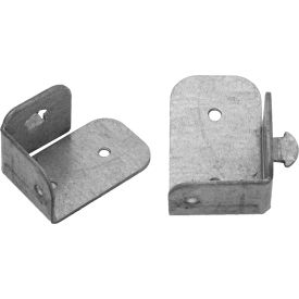 Steel Post Rail Support Clips, 2"W x 2"H, Gray, Pack of 6
