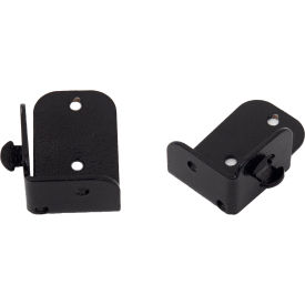 Steel Post Rail Support Clips, 2"W x 2"H, Black, Pack of 6
