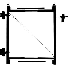 Steel Frame Fence Gate Kit, 34" - 58"W x 45"H, Black