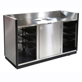 Bussing Station, 8 Tub Capacity, 70"L x 28"W x 46-1/4"H, Stainless Steel Finish