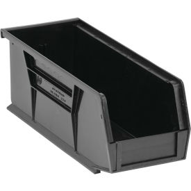 Polypropylene Ultra Hang & Stack Bin, 10-7/8"L x 4-1/8"W x 4"H, Black