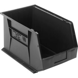 Recycled Polypropylene Ultra Hang & Stack Bin, 18"L x 11"W x 10"H, Black