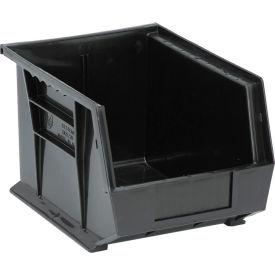 Recycled Polypropylene Ultra Hang & Stack Bin, 10-3/4"L x 8-1/4"W x 7"H, Black