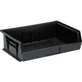 Recycled Polypropylene Ultra Hang & Stack Bin, 10-7/8"L x 16-1/2"W x 5"H, Black