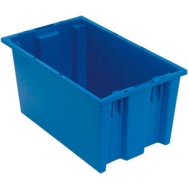Polypropylene Stack & Nest Storage Tote, 18"L x 11"W x 9"H, Blue