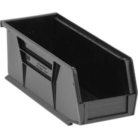 Recycled Polypropylene Ultra Hang & Stack Bin, 10-7/8"L x 4-1/8"W x 4"H, Black