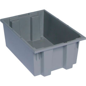 Polypropylene Stack & Nest Storage Tote, 19-1/2"L x 13-1/2"W x 8"H, Gray