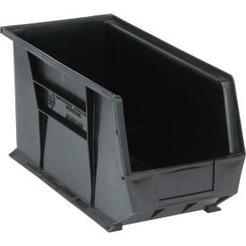 Recycled Polypropylene Ultra Hang & Stack Bin, 18"L x 8-1/4"W x 9"H, Black