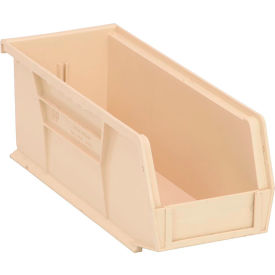 Polypropylene Ultra Hang & Stack Bin, 10-7/8"L x 4-1/8"W x 4"H, Ivory