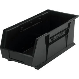 Recycled Polypropylene Ultra Hang & Stack Bin, 18"L x 8-1/4"W x 7"H, Black