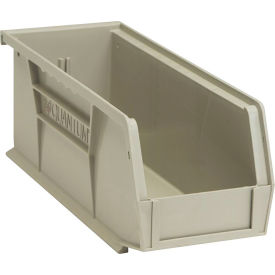 Polypropylene Ultra Hang & Stack Bin, 10-7/8"L x 4-1/8"W x 4"H, Stone