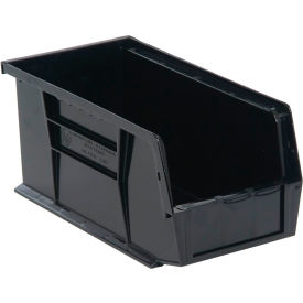 Recycled Polypropylene Ultra Hang & Stack Bin, 10-7/8"L x 5-1/2"W x 5"H, Black