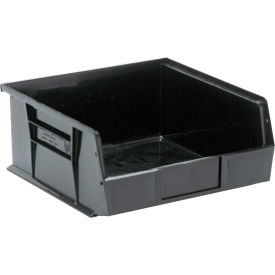 Recycled Polypropylene Ultra Hang & Stack Bin, 10-7/8"L x 11"W x 5"H, Black