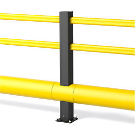 Polymer Safety Barrier Guardrail, TB400 Plus Additional, 4'L, Yellow