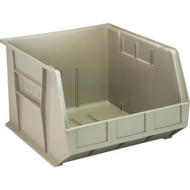 Polypropylene Ultra Hang & Stack Bin, 18"L x 16-1/2"W x 11"H, Stone