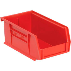 Polypropylene Ultra Hang & Stack Bin, 7-3/8"L x 4-1/8"W x 3"H, Red