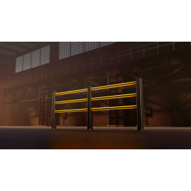 Polymer Safety Barrier Guardrail, HP Plus, 3'L, Yellow
