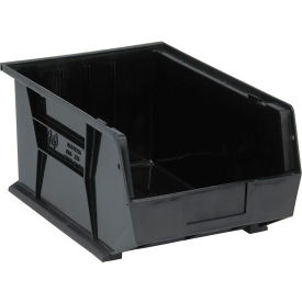 Recycled Polypropylene Ultra Hang & Stack Bin, 16"L x 11"W x 8"H, Black