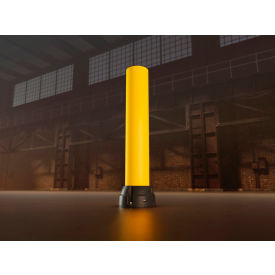 Polymer Bollards, 10.2kJ, 8" Dia. x 47"H, Yellow