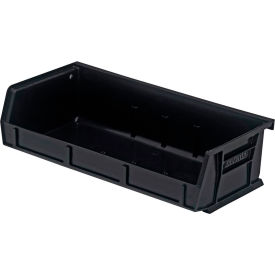Recycled Polypropylene Ultra Hang & Stack Bin, 5-3/8"L x 11"W x 3"H, Black