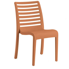 Astoria Stacking Dining Sidechair, Teakwood, Bulk Pack