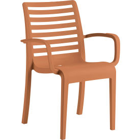 Astoria Stacking Dining Armchair, Teakwood, Bulk Pack