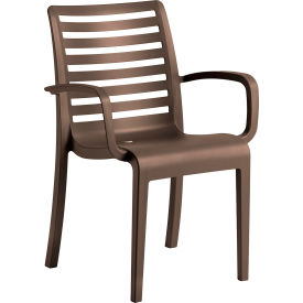 Astoria Stacking Dining Armchair, Bronze, Bulk Pack