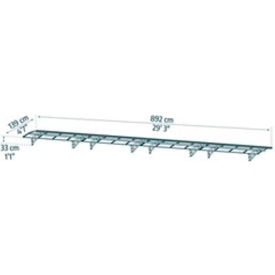 Canopia Bordeaux 29' x 5' Awning, White/Diffused Clear