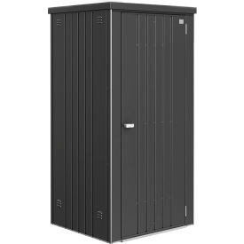 Galvanized Steel Equipment Locker 90, 3' x 2-11/16' x 6', Dark Gray