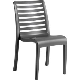 Astoria Stacking Dining Sidechair, Charcoal