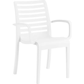 Astoria Stacking Dining Armchair, White