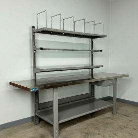 Packing Workbench #8, Stainless Skin Top, 96"W x 36"D, Gray