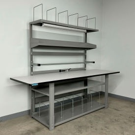 Packing Workbench #1, 1-3/4" ESD Laminate Top, 96"W x 30"D, Gray
