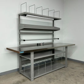 Packing Workbench #1, Stainless Skin Top, 96"W x 30"D, Gray