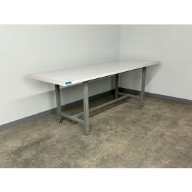 1005 Adjustable Height Workbench, 96 x 30", Plastic Laminate Square Edge, Gray