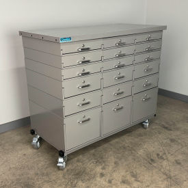 Mobile Drawer Unit #1, 13 Gauge Steel Top, 47"W x 24"D, Gray