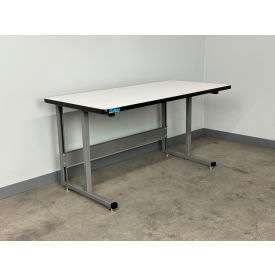 2000 Fixed Height Workbench with ESD Laminate T-Mold Edge, 60" x 36"D, Gray